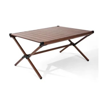 Ozark Chodník Hliníkový Roll-Top Camping Tabuľky, Tmavo Hnedej, malý stolík písací stôl tabuľka Vonkajší Stôl