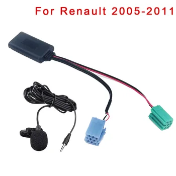 Auto Bluetooth 5.0 Stereo Audio AUX Vstup Kábla Zapojte Jereh BT 5908 MIKROFÓN Handsfree ISO Konektor AdapterFor Renault 2005-2011