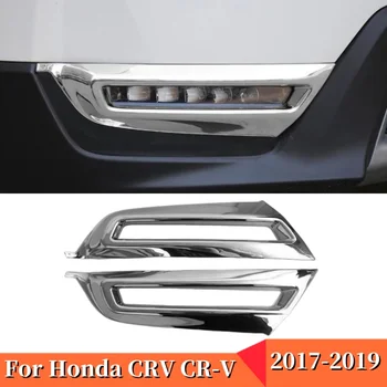 2 ks Auto Predné Hmlové Svetlo tienidlo dekorácie Kryt Výbava Príslušenstvo ABS Chrome Auto Styling Pre Honda CRV CR-V roku 2017 2018 2019
