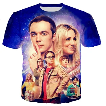 Big Bang Theory 3D Vytlačené Muži T-shirt Nadrozmerné Lete Muži/ženy Móda Bežné Harajuku O Krk Krátky Rukáv Trend Topy